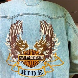 Vintage Harley Davidson Denim Jacket